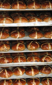 Hot cross buns cooling